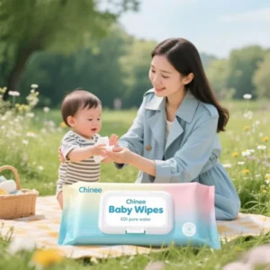 100pcs Per Bag Bamboo Baby Water Wipe Biodegradable Flushable Baby Wet Wipes for Sensitive
