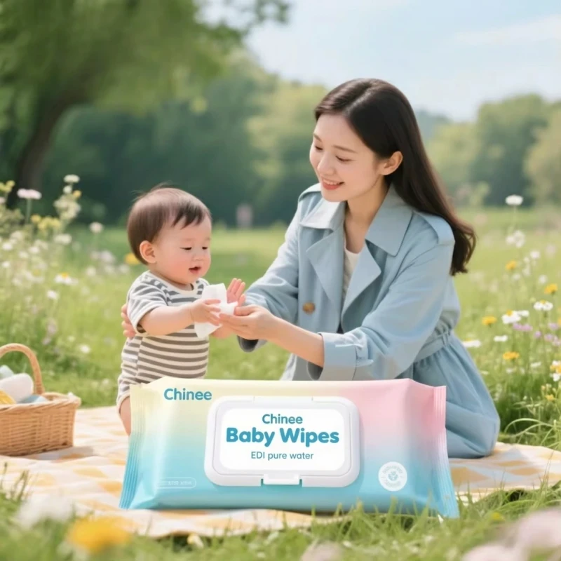 100 pz per sacchetto Salviette umidificate per bambini in bambù biodegradabili e gettabili nel WC, per pelle sensibile