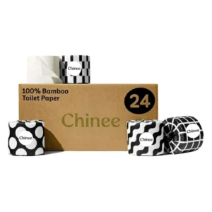 2 Ply Bamboo Toilet Paper Tissue Rolls with Custom Embossed Pattern for Sustainable Home Hotel Use
