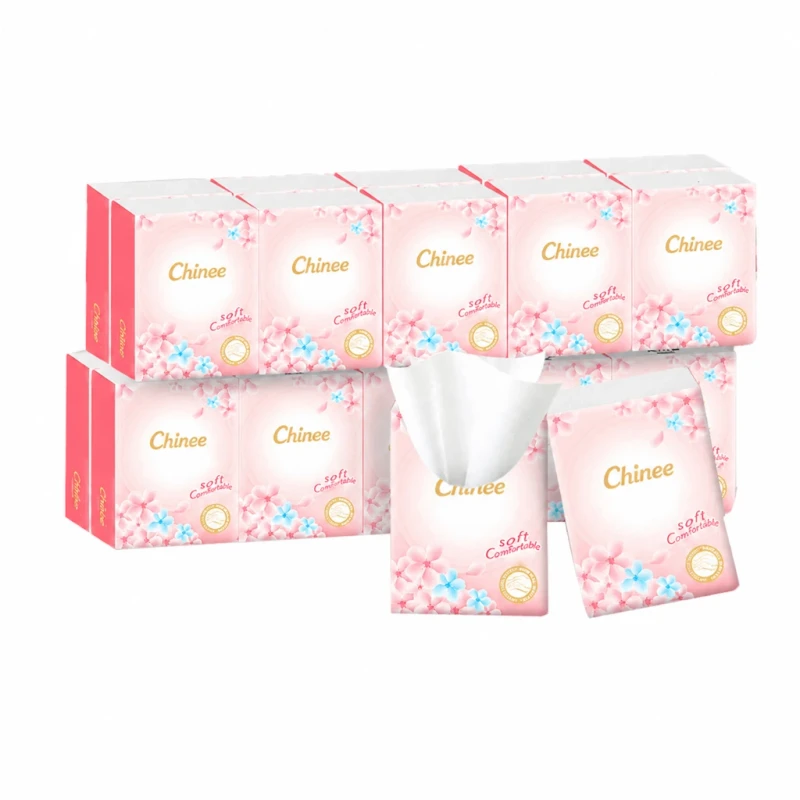 3 Ply Custom Food Safe Biodegradable Mini Facial Tissue Paper Pocket