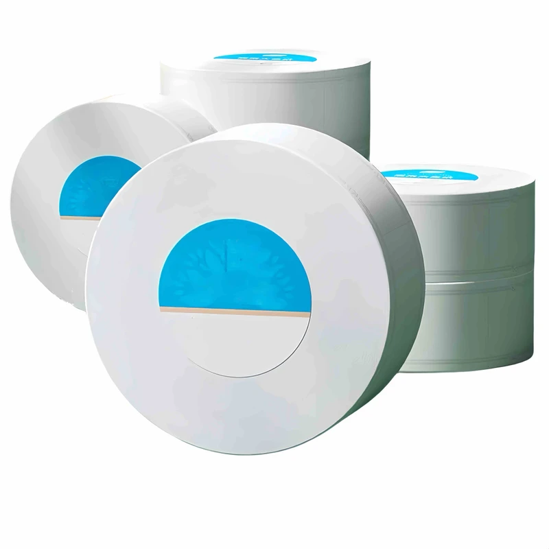 4ply Three Layer Wood Pulp Jumbo Roll Toilet Paper Super Soft and Durable 500 Sheets Per Roll for Bathroom Use