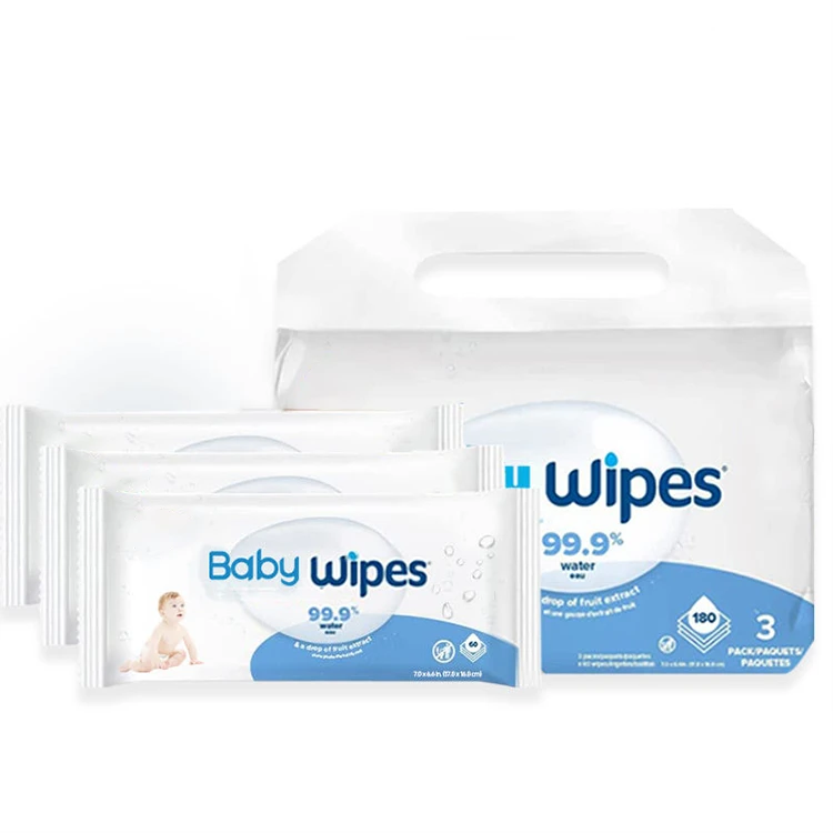 99.9% Salviette originali pure acqua per bambini, ecologiche, biodegradabili, per uso domestico, senza profumo, per pulizia