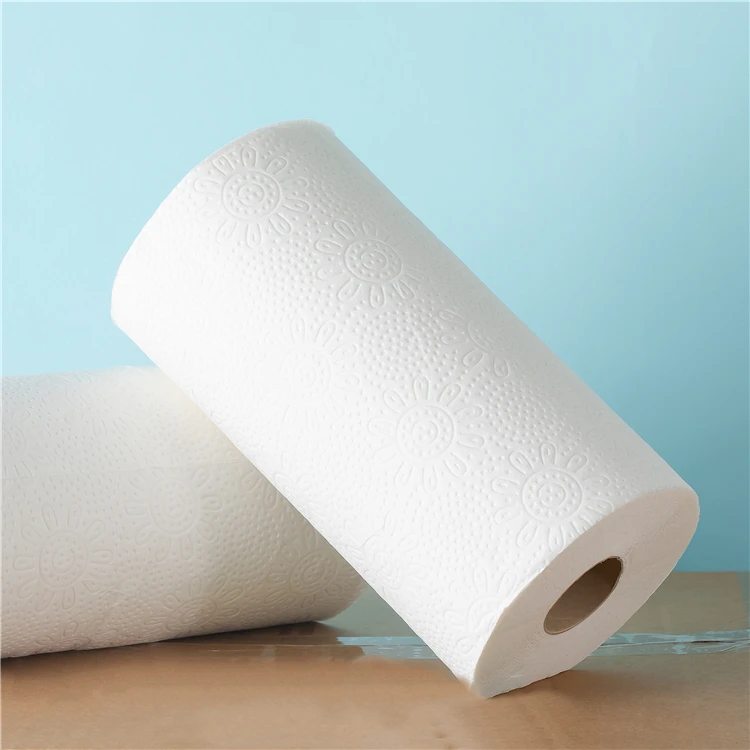 Toalla de papel de cocina de bambú, sin árbol, 3 capas