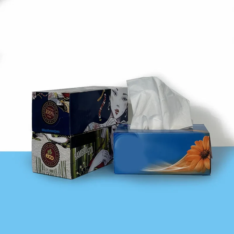 Classical Cubic Box Facial Tissue for Custom Logo