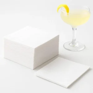 Custom Logo Eco Friendly 2 Ply Virgin Wood Pulp Dinner Napkins for Restaurant Hotel Bar Pub Cafe Cocktail Napkin Pack