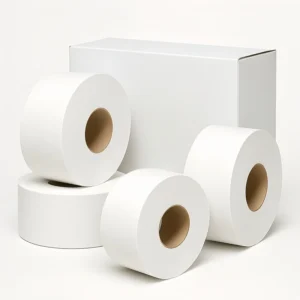 Custom Logo Toilet Paper & Tissue Paper Jumbo Rolls Private Label Options for Hotels & Businesses