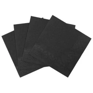 Custom Printed Black Cocktail Napkins for Restaurant Wedding