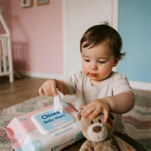Custom Water Baby Wipes 60pcs 80pcs Fabric Newborn Wipes Biodegradable Custom Soft Care