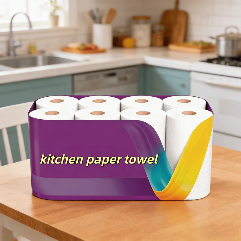 Toalha de papel descartável macia, 3 folhas, de polpa virgem de madeira, absorvente de água, para casa