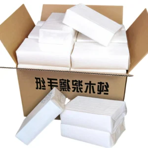 Disposable Z-Fold Hand Towels 100% Wood Pulp Soft Absorbent and Strong Single Use for Home and Commercial Use