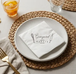 Eco Friendly 2 Ply Virgin Wood Pulp Paper Napkins Serviettes for Restaurants Hotels Bars Cafes Recyclable Logo Printing
