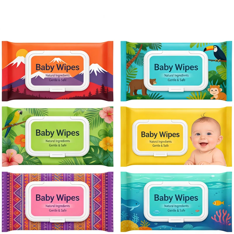 Eco Friendly Antibacterial Baby Wipes Custom Logo 99% Pure Water Nonwoven Fabric Sensitive Skin Safe Custom Fragrance