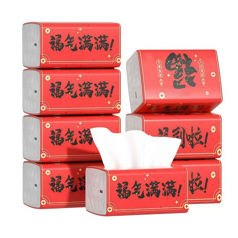Mouchoirs faciaux de luxe écologiques jetables antibactériens personnalisés en pâte de bois originale, portables, doux, en vrac, pour voyage, premium