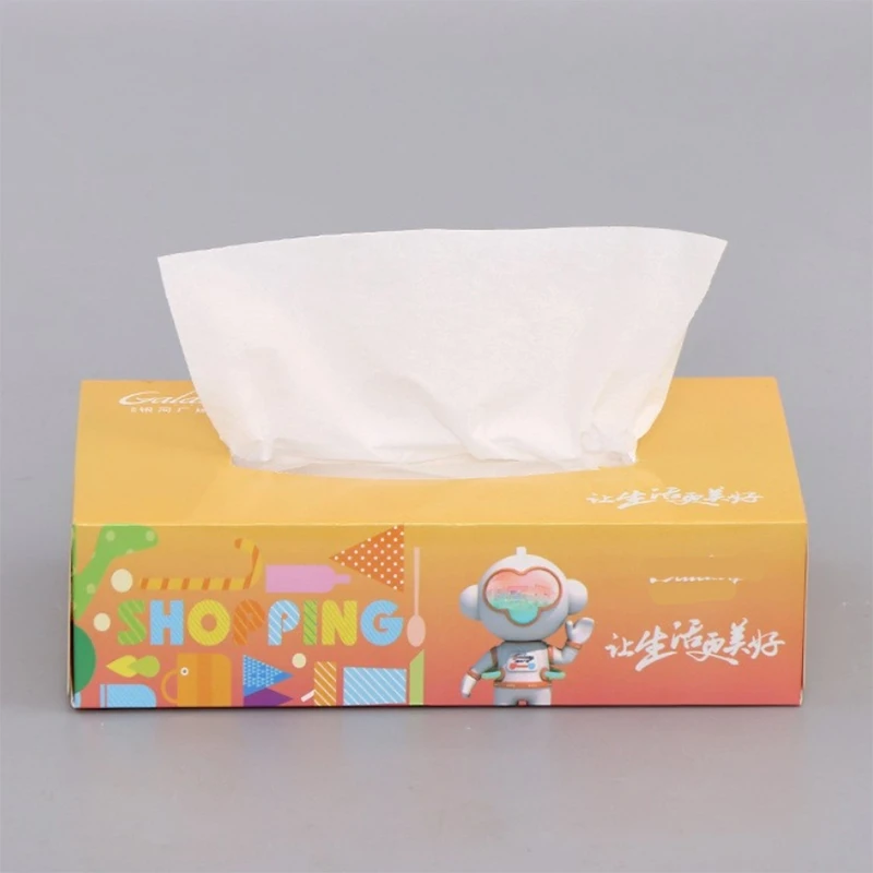Manufacturer Biodegradable 1 2 3 4 Plys Embossed Facial Tissue Paper
