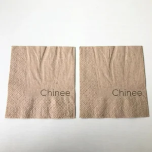 Natural Brown Recycled Pulp Beverage Napkins for Bistro