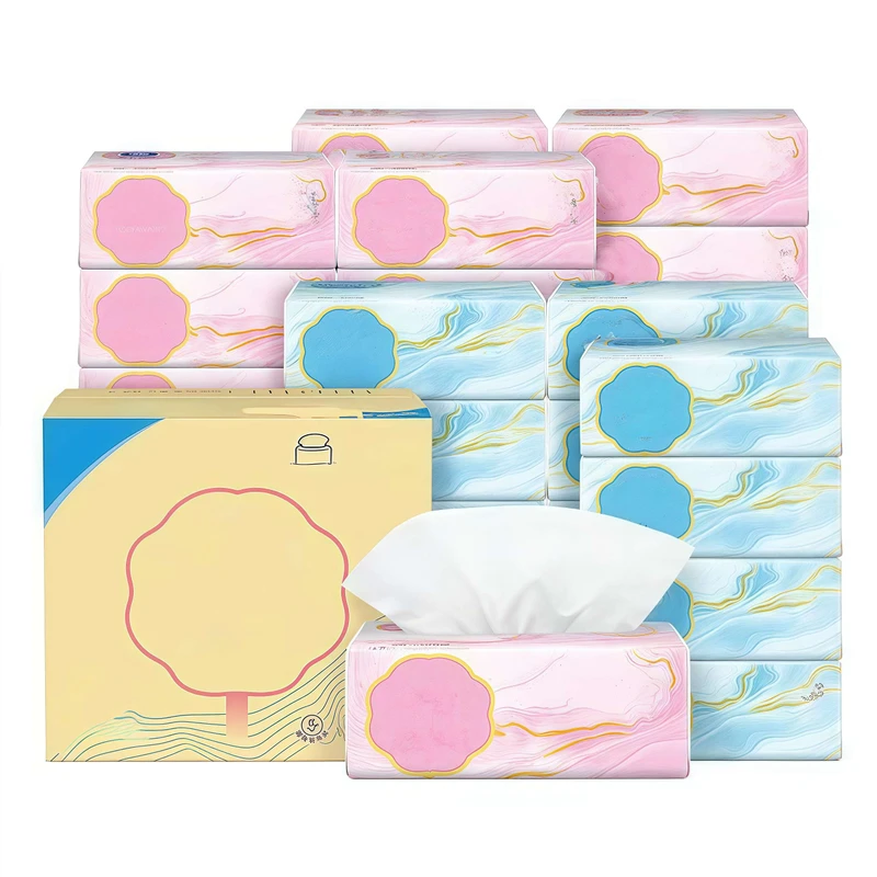 Original Wood Pulp Facial Tissues Premium 2 Ply Box with Custom Printing