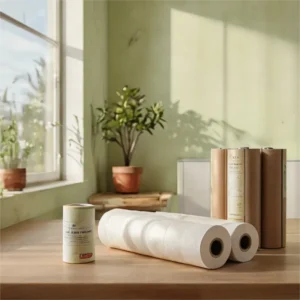 Pure Bamboo White Kitchen Roll Recycled Material Kitchen Towel Roll