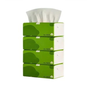 Soft Antibacterial 2 Ply Facial Tissues Hypoallergenic Disposable Box Tissues for Home Travel Use