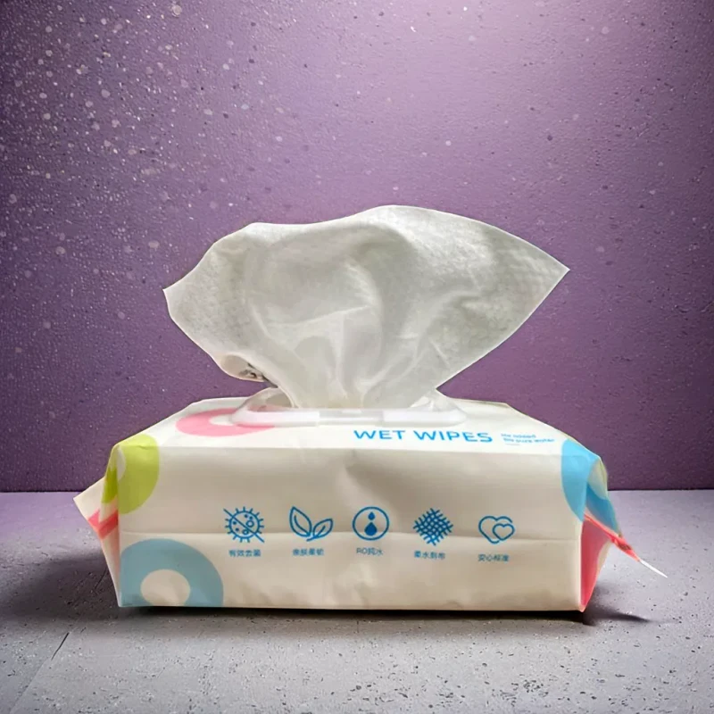 Biologisch abbaubare Vliesstoff-Feuchttücher aus Spunlace-Material, duftende Hand- und Gesichtstücher, Baby-Feuchttücher