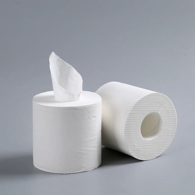 Virgin Wood Pulp Embossed White Toilet Paper High Quality Strong Water Absorption 3 Ply Toilet Tissue Paper Roll