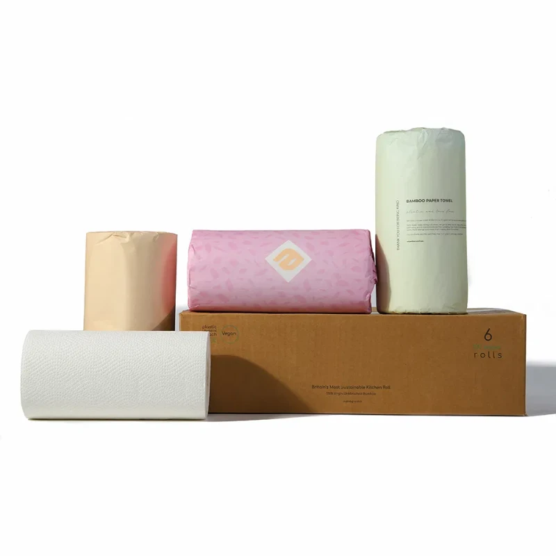 Toalha de papel de cozinha premium em relevo, cor branca, para saúde